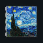 Van Gogh Starry Night Impressionism Art-Notebook Notizbuch<br><div class="desc">Vincent Van Gogh "The Starry Night (1889)" / "La nuit etoilee" spiralgebundenes Notizbuch enthält eines der produktivsten Gemälde des niederländischen Impressionisten Vincent Van Gogh. Sie werden Van Goghs Kunstwerk "The Starry Night" auf jeden Fall in Ihrer Zeitschrift gewollt. Holen Sie sich jetzt Ihr Van Gogh Starry Night Notizblock, damit Sie...</div>