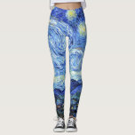 Van Gogh Starry Night Impressionismus Print Leggin Leggings<br><div class="desc">Auf diesen Leggings von All Over Print ist      Wonderfulvintage Fine Art Impressionismus Malerei von Van Gogh of Starry Night.  Das Bild ist aufgrund des abgelaufenen Urheberrechts öffentlich zugänglich.</div>