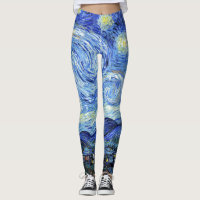 Van Gogh Starry Night Impressionismus Print Leggin