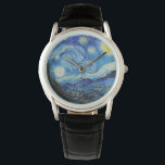 Van Gogh Starry Night. Impressionismus Vintage Kun Armbanduhr<br><div class="desc">Uhr von Van Gogh "The Starry Night".</div>