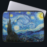 Van Gogh Starry Night. Impressionismus Vintage Kun Laptopschutzhülle<br><div class="desc">Van Gogh "The Starry Night" Laptop-Ärmel.</div>