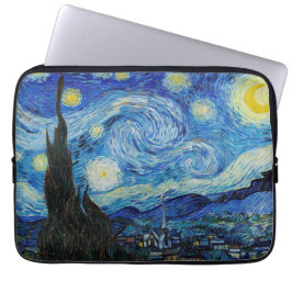 Van Gogh Starry Night. Impressionismus Vintage Kun Laptopschutzhülle