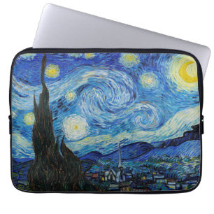 Van Gogh Starry Night. Impressionismus Vintage Kun Laptopschutzhülle