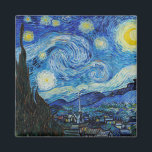 Van Gogh Starry Night. Impressionismus Vintage Kun Magnet<br><div class="desc">Van Gogh Magnet "The Starry Night".</div>