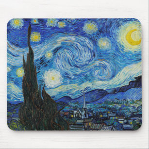 Van Gogh Starry Night. Impressionismus Vintage Kun Mousepad