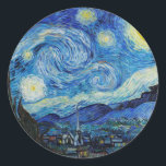 Van Gogh Starry Night. Impressionismus Vintage Kun Runder Aufkleber<br><div class="desc">Van Gogh Aufkleber "The Starry Night".</div>