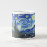 VAN GOGH Starry Night Jumbo-Tasse<br><div class="desc">"van gogh vincent",  Sternennacht,  "berühmtes Gemälde",  Vintag,  Sterne,  Himmel,  "Fine Art",  blau</div>
