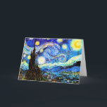 Van Gogh Starry Night Karte<br><div class="desc">Starry Night, schöne Kunst von Vincent van Gogh.</div>