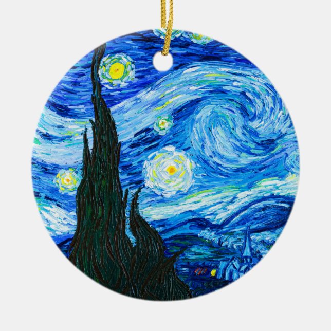 Van Gogh Starry Night Keramik Ornament (Vorne)
