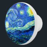 Van Gogh, Starry Night Keramikknauf<br><div class="desc">Van Gogh,  Starry Night Schublade Knöpfe.</div>