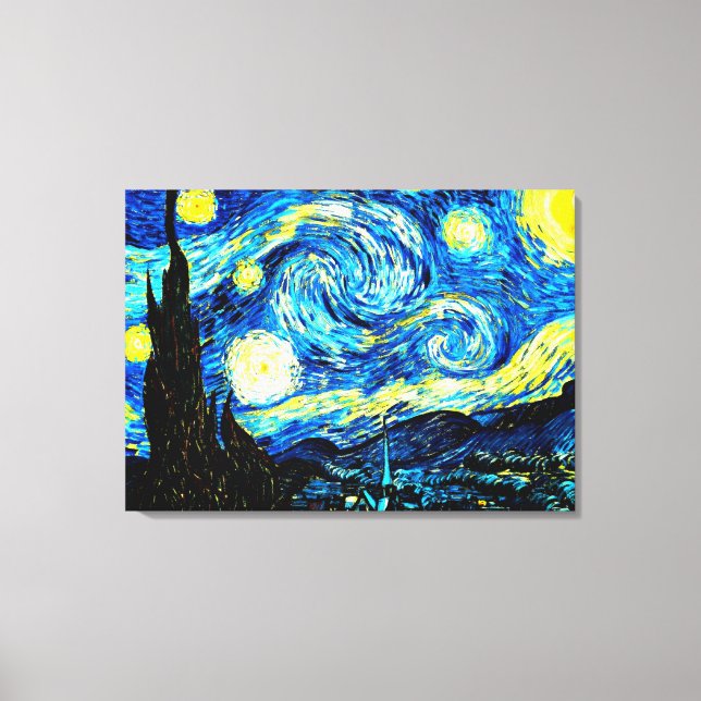 Van Gogh - Starry Night Leinwanddruck (Vorderseite)