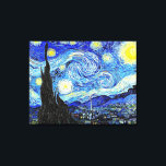 Van Gogh Starry Night Leinwanddruck<br><div class="desc">Eines der bekanntesten Gemälde von Vincent Van Gogh. Digital verbessert.</div>