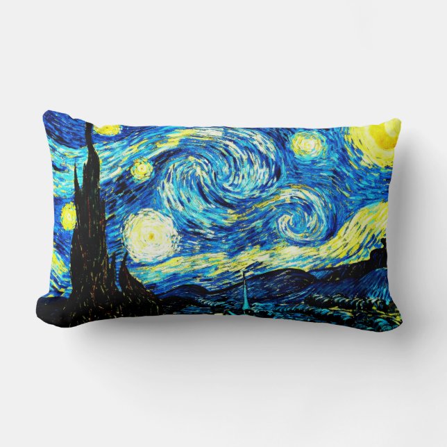 Van Gogh: Starry Night Lendenkissen (Vorderseite)
