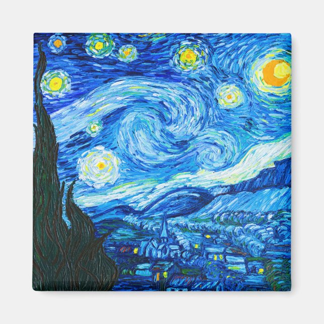 Van Gogh Starry Night Magnet (Vorne)