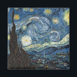 Van Gogh Starry Night Magnet<br><div class="desc">Meisterwerk der Vincent Van Gogh Starry Night, Vintage Kunstwerke zu modernen Produkten aus Zazilicious</div>