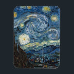 Van Gogh Starry Night Magnet<br><div class="desc">Meisterwerk der Vincent Van Gogh Starry Night, Vintage Kunstwerke zu modernen Produkten aus Zazilicious</div>