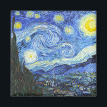 VAN GOGH Starry Night Magnet<br><div class="desc">"van gogh vincent", Sternennacht, "berühmtes Gemälde", Vintag, Sterne, Himmel, "Fine Art", blau</div>