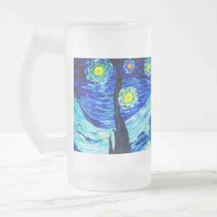 Van Gogh Starry Night Mattglas Bierglas