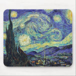 Van Gogh Starry Night Mousepad<br><div class="desc">Van Gogh Starry Night Public Domain</div>