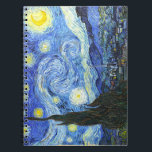 VAN GOGH Starry Night Notizblock<br><div class="desc">"van gogh vincent", Sternennacht, "berühmtes Gemälde", Vintag, Sterne, Himmel, "Fine Art", blau</div>