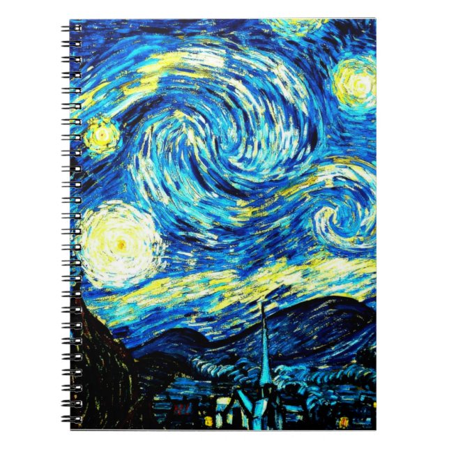 Van Gogh - Starry Night Notizblock (Vorderseite)