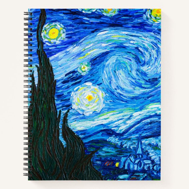 Van Gogh Starry Night Notizbuch (Vorderseite)