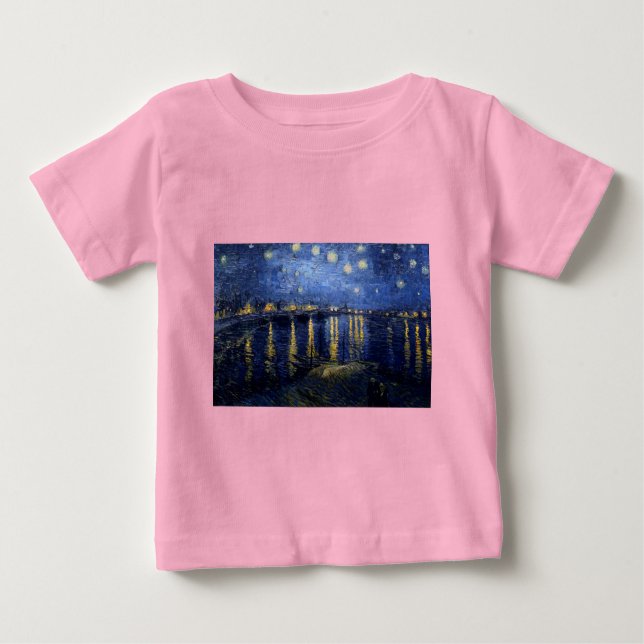 Van Gogh Starry Night Over Rhone Baby T-shirt (Vorderseite)