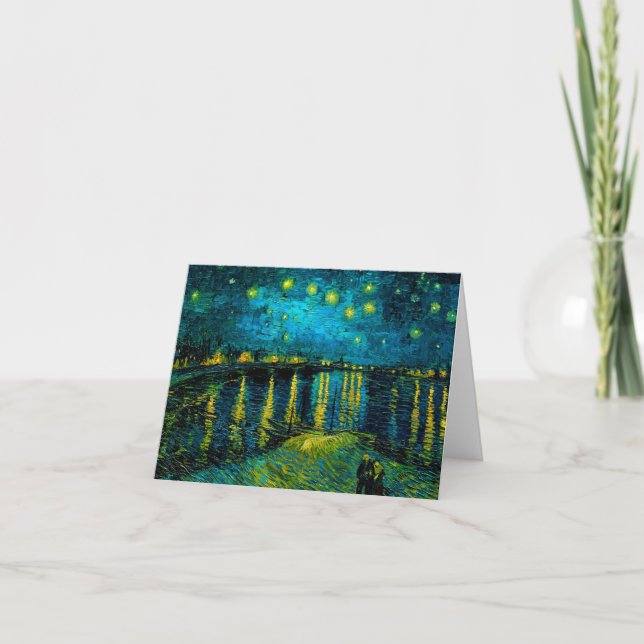 Van Gogh Starry Night Over Rhône Einladung (Vorderseite)