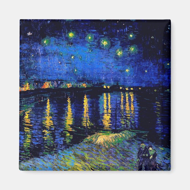 Van Gogh Starry Night Over Rhone (F474) Fine Art Magnet (Vorne)