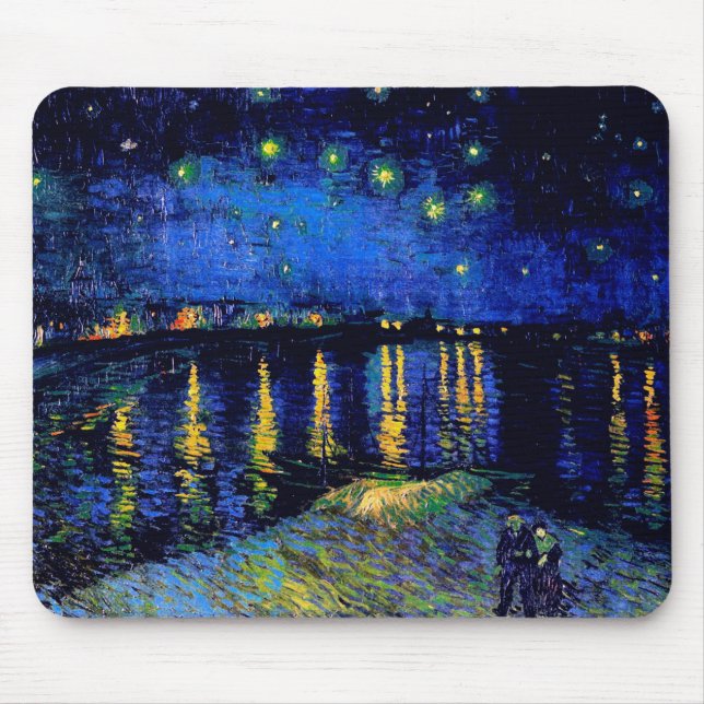 Van Gogh Starry Night Over Rhone (F474) Fine Art Mousepad (Vorne)
