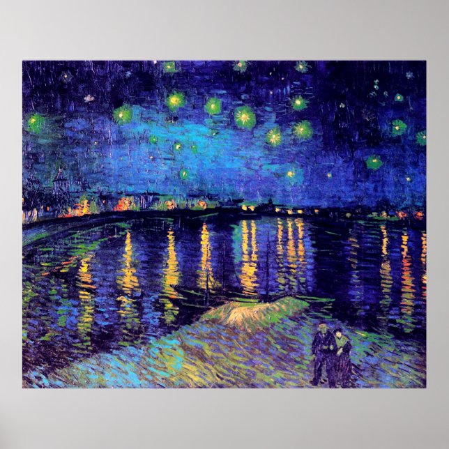 Van Gogh Starry Night Over Rhone (F474) Fine Art Poster (Vorne)
