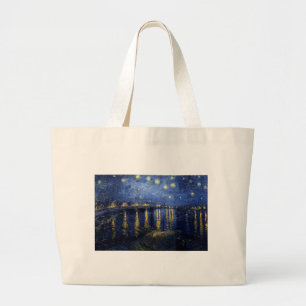 Van Gogh Starry Night Over Rhone Jumbo Stoffbeutel