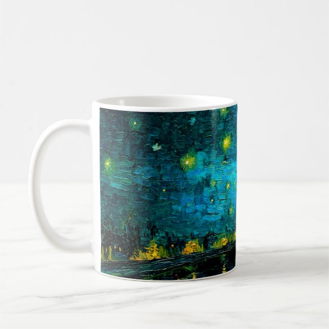 Van Gogh Starry Night Over Rhône Kaffeetasse (Links)