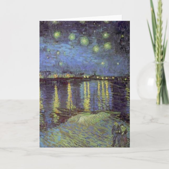 Van Gogh Starry Night Over Rhone Karte (Vorderseite)