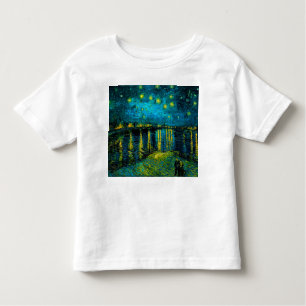 Van Gogh Starry Night Over Rhône Kleinkind T-shirt