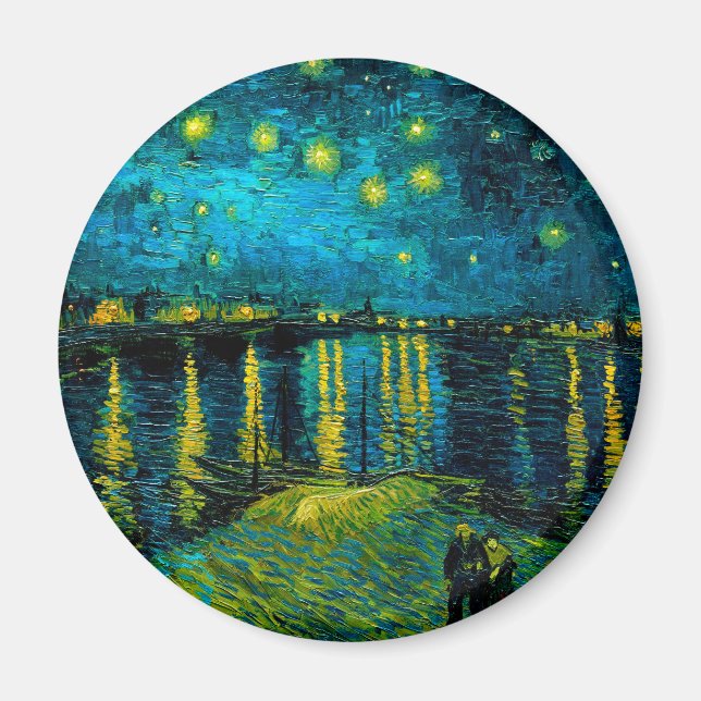 Van Gogh Starry Night Over Rhône Magnet (Vorne)