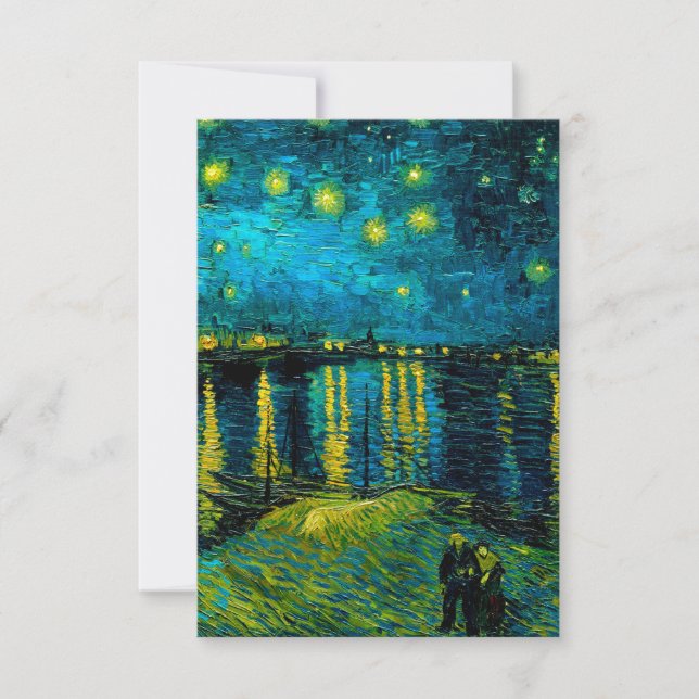Van Gogh Starry Night Over Rhône RSVP Karte (Vorderseite)