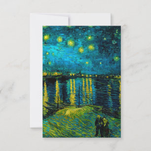 Van Gogh Starry Night Over Rhône RSVP Karte
