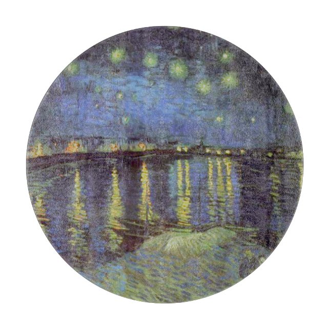 Van Gogh Starry Night Over Rhone Schneidebrett (Vorderseite)