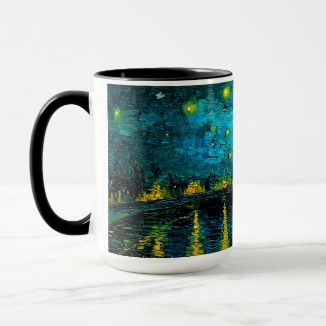 Van Gogh Starry Night Over Rhône Tasse (Links)