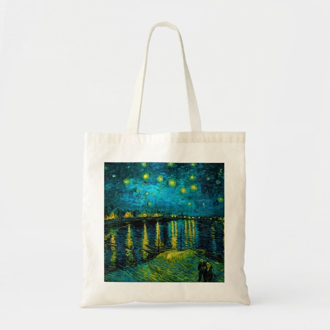Van Gogh Starry Night Over Rhône Tragetasche (Vorne)