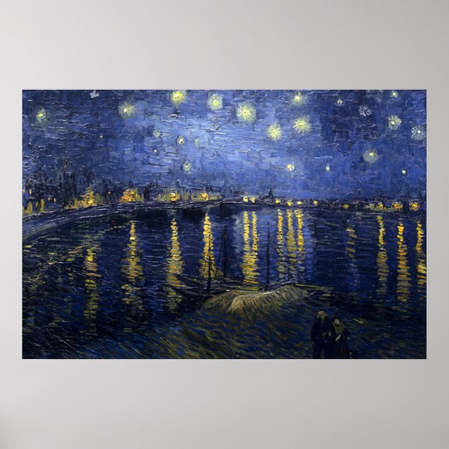 van Gogh - Starry Night Over the Rhone (1888) Poster (Vorne)