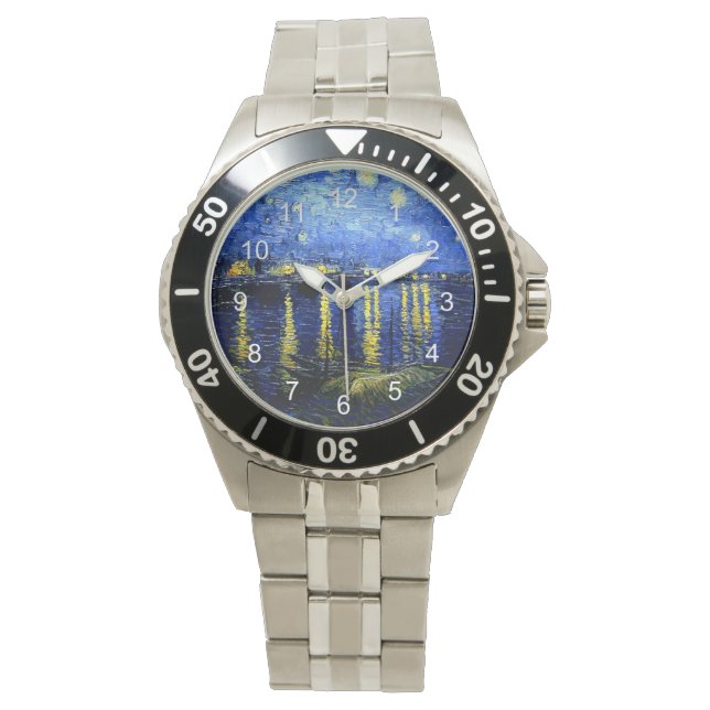 Van Gogh - Starry Night over the Rhone 2020 Armbanduhr (Vorderseite)