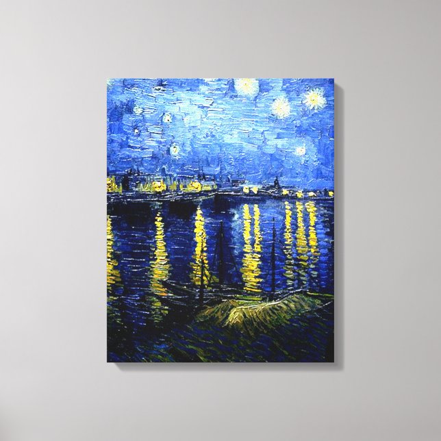 Van Gogh - Starry Night over the Rhone 2020 Leinwanddruck (Vorderseite)
