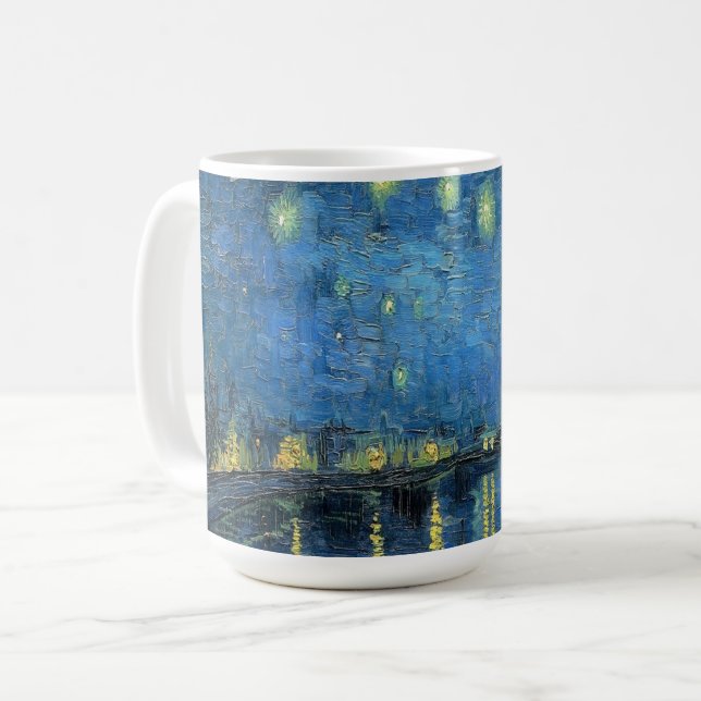 van Gogh Starry Night Over the Rhone Kaffeetasse (Vorderseite Links)