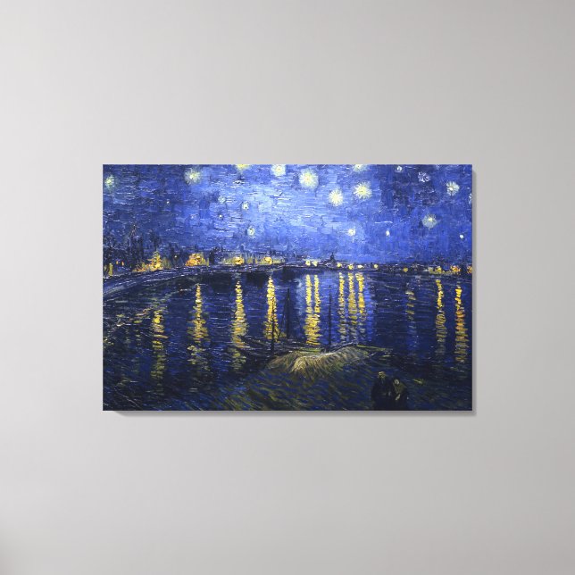 Van Gogh: Starry Night Over the Rhone Leinwanddruck (Vorderseite)