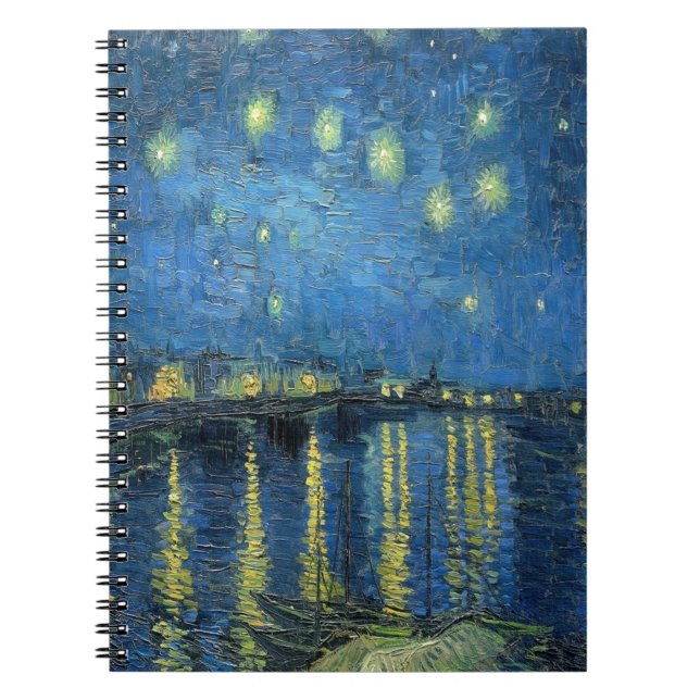 van Gogh Starry Night Over the Rhone Notizblock (Vorderseite)