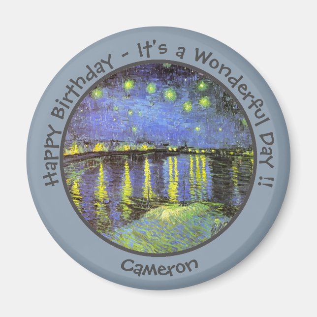 van Gogh Starry Night Over the Rhone Party Items Magnet (Vorne)