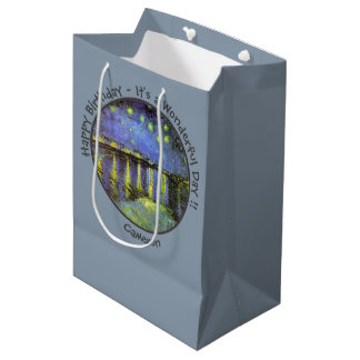 van Gogh Starry Night Over the Rhone Party Items Mittlere Geschenktüte