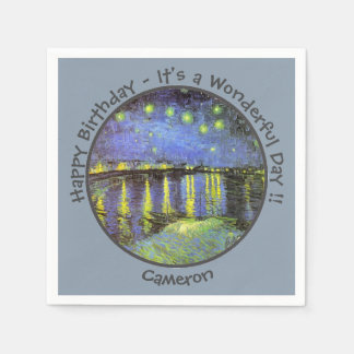 van Gogh Starry Night Over the Rhone Party Items Serviette